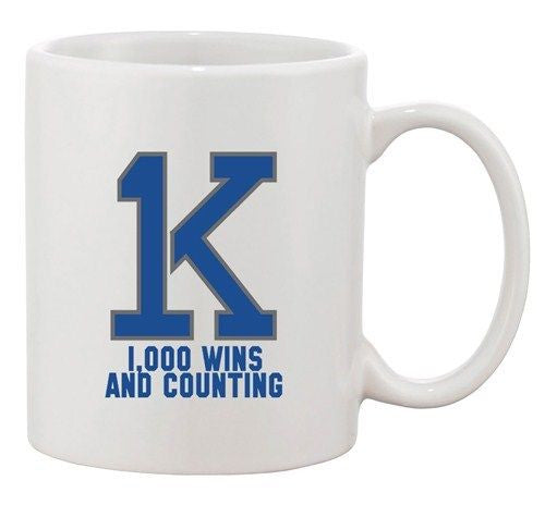 1K K Bold Wins And Counting Basketball Ball Sports DT Ceramic White Coffee Mug