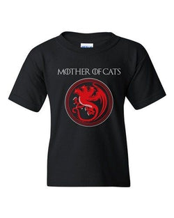 Mother Of Cats Pet Animals Dragons Funny TV Parody DT Youth Kids T-Shirt Tee