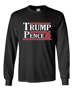 Long Sleeve Adult T-Shirt Trump Pence 2016 Vote Support Election America USA DT