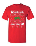 Motorcycle Bike Sleigh Santa Claus Ugly Christmas Funny Adult DT T-Shirt Tee