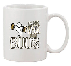 I'm Just Here for the Boos Funny Halloween Drinking Beer DT White Coffee Mug