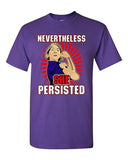 Nevertheless, She Persisted Women Senator Persists Support Adult T-Shirt Tee