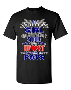 There's This Girl Who Completely Stole My Heart Pops Gift DT Adult T-Shirts Tee