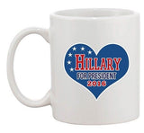 Hillary for President 2016 Love Vote Election Flag DT Ceramic White Coffee Mug