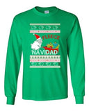 Long Sleeve Adult T-Shirt Fleece Navidad Sheep Ugly Christmas Holiday Funny DT