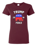 Ladies Trump Pence 2016 Republican President USA 2016 Political DT T-Shirt Tee