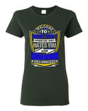 Ladies Welcome To Night Shift Good Work Unnoticed Funny DT T-Shirt Tee