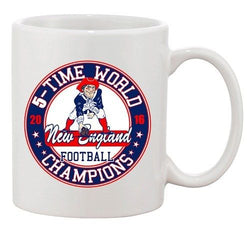 Amazing 5-Time World Champion New England Football Sports DT Coffee 11 Oz Mug