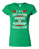Junior This Teacher Survived 2016-2017 School Year Fidget Funny DT T-Shirt Tee