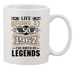 Life Begins At 50 1967 The Birth Of Legends Myth Funny DT Coffee 11 Oz White Mug