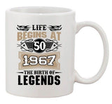 Life Begins At 50 1967 The Birth Of Legends Myth Funny DT Coffee 11 Oz White Mug