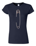 Junior Safety Pin Staple Brooch Funny Humor Novelty DT T-Shirt Tee