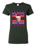 Ladies New Trump President Make Christmas Great Again Xmas Funny DT T-Shirt Tee