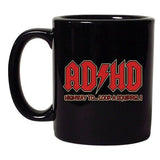 ADHD Highway To.... Hey Look A Squirrel Funny Music DT Coffee 11 Oz Black Mug