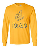 Long Sleeve Adult T-Shirt #1 One Dad Daddy Father's Day TV Comedy Series Funny