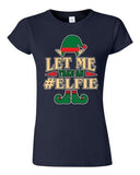 Junior Let Me Take An Elfie Selfie Elf Ugly Christmas Funny DT T-Shirt Tee