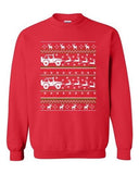 Truck Sleigh Santa Reindeer Ugly Christmas Funny Gift DT Crewneck Sweatshirt