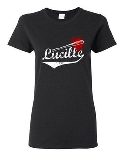 Ladies Lucille Bat Blood Zombie Comics TV Parody DT T-Shirt Tee