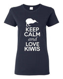 City Shirts Ladies Keep Calm And Love Kiwis Bird Animal Lover DT T-Shirt Tee