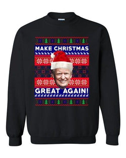 New Trump President Make Christmas Great Again Xmas Funny DT Crewneck Sweatshirt