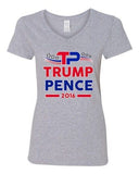 V-Neck Ladies TP Trump Pence 2016 Vote President USA Election (A) T-Shirt Tee