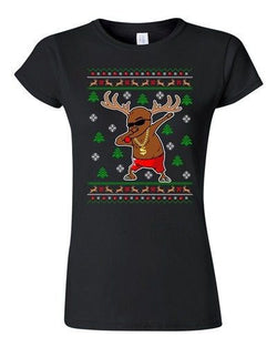 Junior Rudolph Gangsta Sleigh Reindeer Cool Ugly Christmas Funny DT T-Shirt Tee