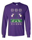 Long Sleeve Adult T-Shirt Math Mathematics Angels Deer Ugly Christmas Funny DT