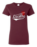 Ladies Lucille Bat Blood Zombie Comics TV Parody DT T-Shirt Tee