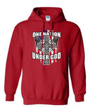 One Nation Under God Cross USA America Flag Patriotic DT Sweatshirt Hoodie