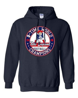 Amazing 5-Time World Champion New England Football Sports DT Sweatshirt Hoodie