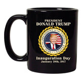 Trump Inauguration Day United States Of America Flag Black DT Coffee 11 Oz Mug