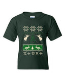 Math Mathematics Angels Deer Holiday Ugly Christmas Funny DT Youth T-Shirt Tee