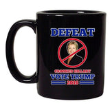 Defeat Crooked Hillary Trump 2016 President Election DT Coffee 11 Oz Black Mug