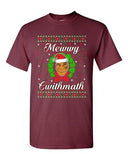 Mewwy Cwithmath Xmas Tyson Boxer Ugly Christmas Funny Adult DT T-Shirt Tee