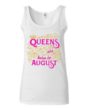 Junior Queens Are Born In August Crown Birthday Funny Sleeveless Tank Tops