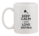 Keep Calm And Love Eritrea Africa Country Map Patriotic Ceramic White Coffee Mug