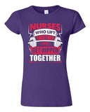 Junior Nurses Who Lift Together Get Ripped Together Workout Funny DT T-Shirt Tee