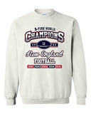 New World Champion 5-Time New England Football Sports DT Crewneck Sweatshirt