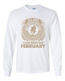 Long Sleeve Aquarius Men Created Equal Best Born In February Adult T-Shirt DT