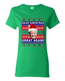 Ladies New Trump President Make Christmas Great Again Xmas Funny DT T-Shirt Tee
