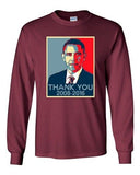 Long Sleeve New Thank You President Obama United States America Adult T-Shirt DT