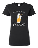 Ladies New I'm Here For The Booz Ghost Halloween Costume Funny DT T-Shirt Tee