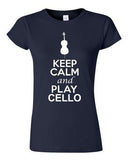 City Shirts Junior Keep Calm And Play Cello String Music Lover DT T-Shirt Tee
