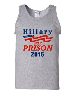 Hillary For Prison 2016 President Election Politics Support DT Adult Tank Top
