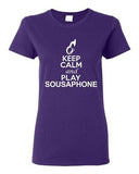City Shirts Ladies Keep Calm And Play Sousaphone Music Lover DT T-Shirt Tee