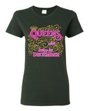 Ladies Queens Are Born In December Crown Birthday Funny DT T-Shirt Tee