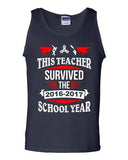 This Teacher Survived 2016-2017 School Year Dab Fidget Funny DT Adult Tank Top