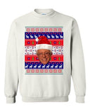 Bernie Sanders Bern Reindeer Ugly Christmas Funny DT Crewneck Sweatshirt