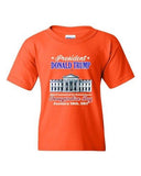 Donald Trump White House Inauguration Day 45th President DT Youth T-Shirt Tee