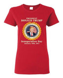 Ladies Trump Inauguration Day United States Of America USA Flag DT T-Shirt Tee